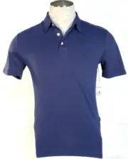 Volcom Navy Blue Short Sleeve Cotton Blend Polo Shirt Men's NWT