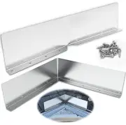 2 PCS Gutter Valley Splash Guards,Rain Gutter Valley Roofing Gutter Guards wi...