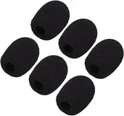 Sunmns 6 Pack Mini Size Lapel Headset Microphone Windscreen Foam Cover Black