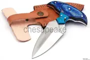 Custom handmade forged stainless steel Boot Knife dagger with leather sheath