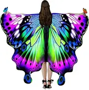 Butterfly Costume for Women,Soft Butterfly Shawl Halloween Butterfly Wings - Creative Butterfly Cape Halloween Butterfly Costume for Masquerade