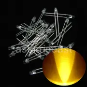 1000 × 3mm Yellow Round Head LED Light Emitting Diode Water Clear Lens Wholesale
