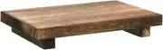 Tuperoymse Wood Pedestal Soap Stand Bathroom Kitchen Countertop Tray Farmhouse Wood Riser Soap Dish Plants Holder