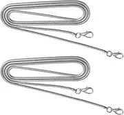 2PCS Handbag Chain Strap Crossbody Bag Replacement Purse Shoulder Straps with Metal Buckles Silver Snake Handbag Extender Straps for Handbag Crossbody Bag Shoulder