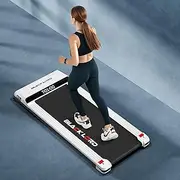 BLACK LORD Electric Walking Pad Treadmill 3.4HP Under Desk Fitness Equipment, Jogging Running Walking Machine with Bluetooth APP Remote Control, Cardio Trainer for Home Gym Office Indoor White, ANG3