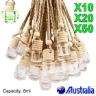 Up to 50x Car Hanging Diffuser Air Freshener Perfume Mini Glass Bottle Ornament~