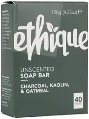 ETHIQUE Bar Soap Charcoal, Kaolin & Oatmeal Unscented 120g