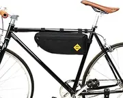 Triangle Bike Bag 2L Large Capacity Bike Frame Bag Polyester Top Tube Saddle Front Frame for Mountain Road, 40x13.5x5.5cm Top Tube Bags Waterproof Road