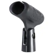 Universal Microphone Clip for Dynamic Mics Break Resistant Rubber Black