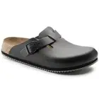 Birkenstock Boston SL Super-Grip Natural Leather in Black (60194) - Work Style