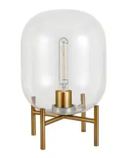 Abraham + Ivy Edison Glass & Brass Table Lamp