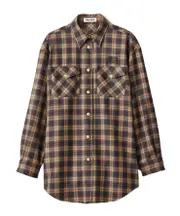 Miu Miu Tartan Button-Up Shirt IT36 camel brown