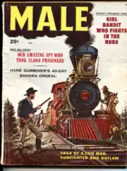 MAG: MALE 1958 JUNE-WAR-MORT KUNSTLER ART - CHEESECAKE-ATLAS G/VG