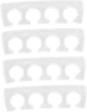 EPIGEIST 2pairs Reusable Silicone Toe Separators Finger Spacers for Manicure and Comfortable Fit for Men Women Versatile Foot Nail Care Tools Half Transparent