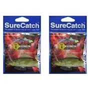 2x Surecatch Whiting Rig Hooks and Lumo Beads Size 4