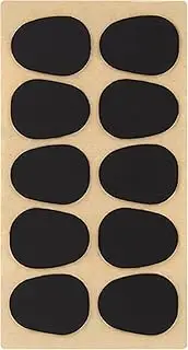 Liyquint 10Pcs Saxophone Mouthpiece Cushion，Saxophone Cushion Pads， for Alto/tenor Saxophone Head, Saxophone Mouthpiece Cushion Patches， Thick,0.5mm Cushion Pads (Black)