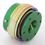 NRG Aluminum Steering Wheel Quick Release 2.1 Green Body/Neo Chrome Pyramid Ring