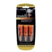 BRUSH T - 3 x Golf Tees Plastic Brush Tee - 3 oversize tees with ball marker