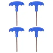 4pcs H5 T-Handle Hex Key Wrench 5mm S2 Steel T-Key Inner Hexagon Spanner