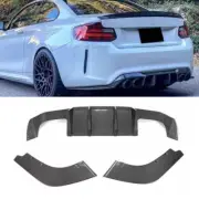 V Real Carbon Fiber Rear Bumper Diffuser Lip Spoiler For BMW F87 M2 2016-2021