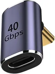 CY USB C Male to Female Adapter,USB4 Type C 90 Degree UP Down Angled 100W Power Data 8K Video Extension Connector Adapter