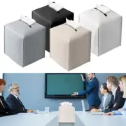 4Pcs Square Tissue Box Holder PU Leather Tissue Box Cover Decorative Brnec