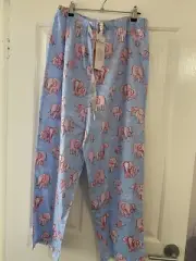 Peter Alexander Ladies Pyjama Pants Pink Elephants Large