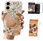 Cartoon Case for with HD Screen Protector, with iPhone 16 Plus 6.7" Minnie