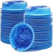 Disposable Vomit Bags 65 Pack, Leak-Proof & Odor-Control, Travel/Aircraft/Hospital Use, Eco-Friendly & Extra Thick Design for Car, Motion Sickness, Emergency (Blue)