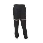 WS WORKWEAR Men's Fire Retardant Drill Trousers with Reflective Tape | Navy