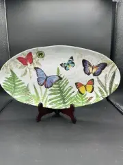 Michel Design Works Melamine Tray Papillon Butterflies 19"x10"