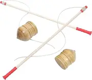 Yardwe 2 Sets Traditional Wooden Gyro Educational Decompression Playthings for Adults Portable Ages