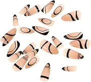 Healeved 24pcs Set on Nails for Women False Nails Tips Instant Nail Art Diy Kit