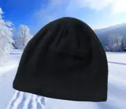 Van Heusen Mens Fleece Lined Solid Black Knit Beanies $18.99 Free Shipping B104