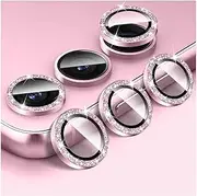 Kucheed Bling Camera Lens Protector for Samsung Galaxy Z Flip 5, Tempered Glass Camera Cover Screen Protector, Glitter 9H Automatic Alignment Individual Metal Rings Film Stickers
