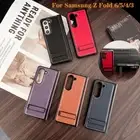 For Samsung Galaxy Z Fold 6 5 4 3 Shockproof PC Leather Stand Phone Case Cover