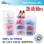 SALE Foldable Clear Plastic Shoe Storage Box Stackable Home Organizer Wardrobe