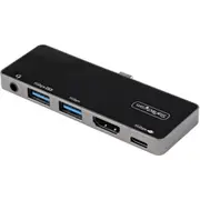 USB C Multiport Adapter, USB-C to 4K 60Hz HDMI, 100W PD Pass-Through, 3xUSB, Audio, USB-C Mini Dock, Portable USB Type-C Dock -
