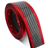 Universal Electroplate Carbon Fibre Car Door Threshold Decoration Strip Decorative Sticker Size : 5Cm X 2M (Red)