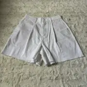 NWT Brixton Women's Size 26 White High Waisted Victory Trouser Shorts