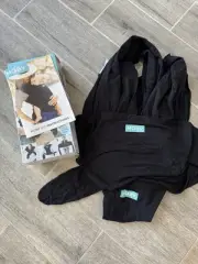 NEW Moby Fit Wrap Easy-Wrap Baby Carrier Black 8-33 LBS