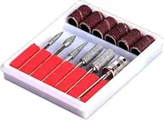 CJESLNA Nail Art 6 Drill File Bits Set Tool for Acrylic Manicure Electric Machine Carver