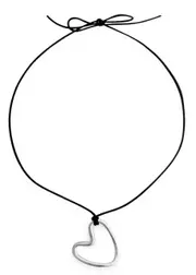 Agmes Altun Heart Cord Necklace - Silver ONE SIZE