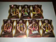 2019 SELECT AFL FOOTY STARS HAWTHORN HAWKS RED DIE CUT LOT OF 7 cards