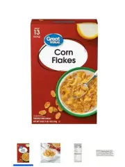 Great Value Toasted Corn Flakes Breakfast Cereal, 18 oz
