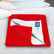 Mee Mee Reusable Water Proof Cotton Bed Protector Sheet /Extra Absorbent Mat/Dry Sheets/Urine Sheet/Dry Mat(Small, Red)