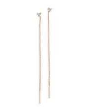 Zoe Chicco 14K Yellow Gold Diamond Threader Earrings