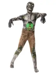 Morphsuit Radioactive Zombie Bodysuit Kids Medium (8) Halloween Costume, New