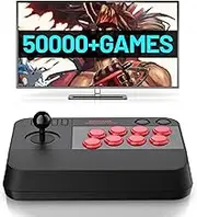 Kinhank Arcade Game Console Built-in 50000+Games, Super Console Arcade Video Game Console Compatible with PSP/PS1/DC/Projector/, etc, S905X3 Chip, 3D Joystick Turbo Function