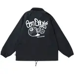 BEN DAVIS 23780000-01 DICE & BALL ZIP JKT 燈芯絨 教練外套 (黑色) 化學原宿